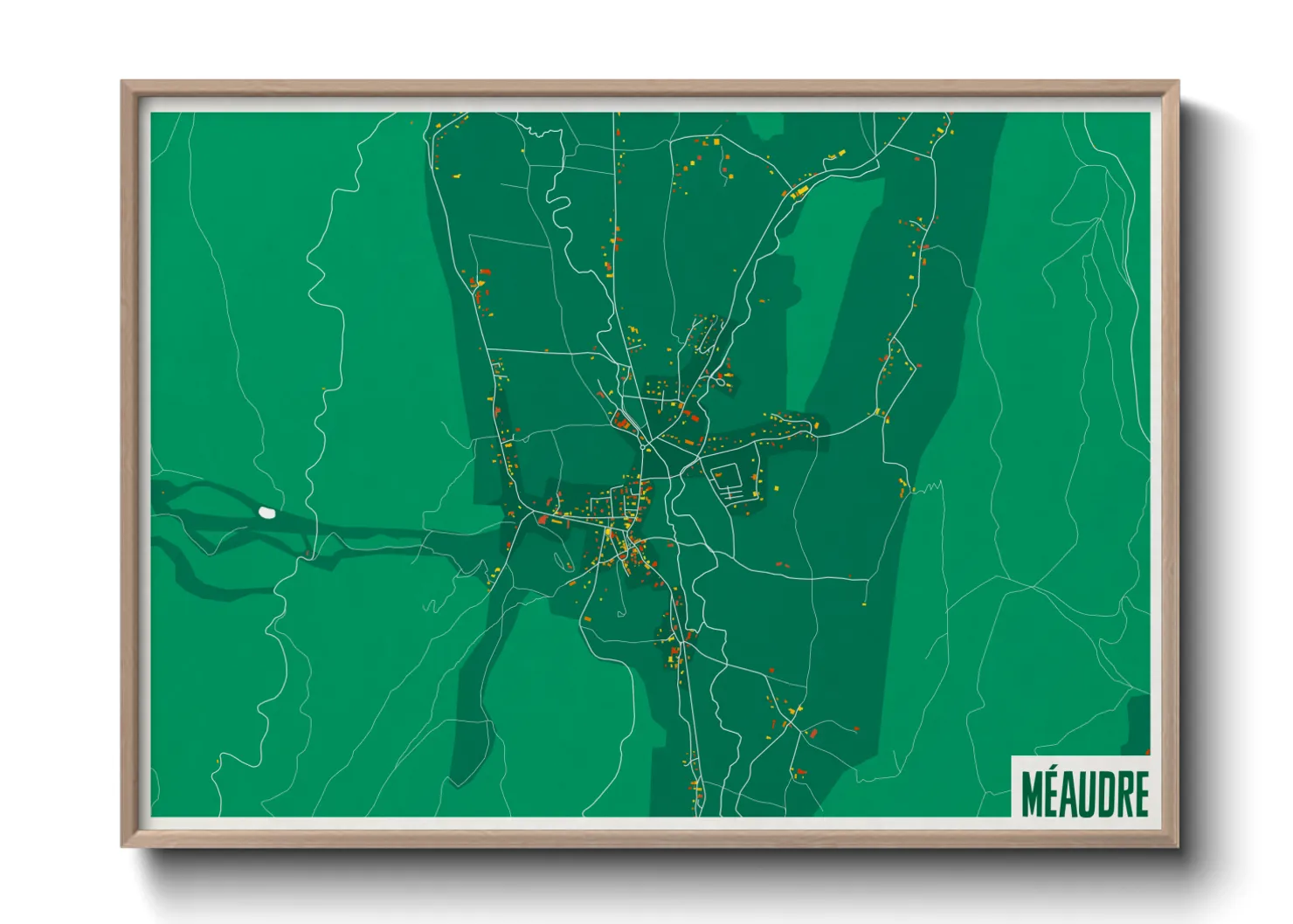 Une affiche de carte sur Méaudre