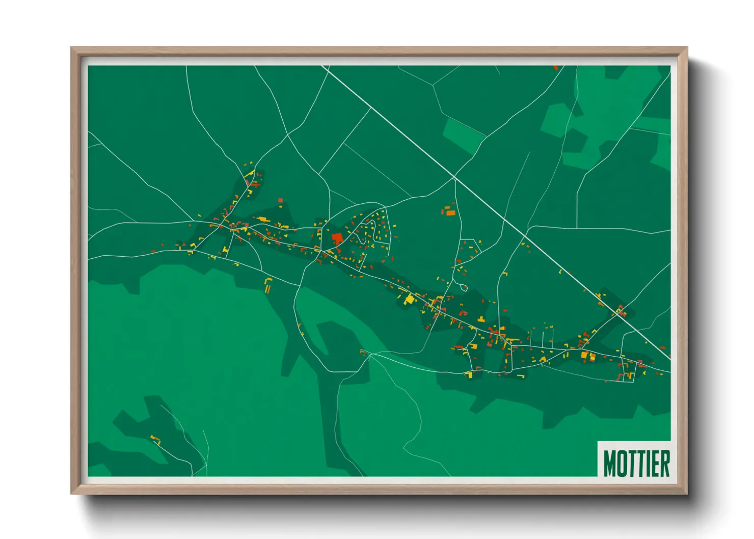 Une affiche de carte sur Mottier