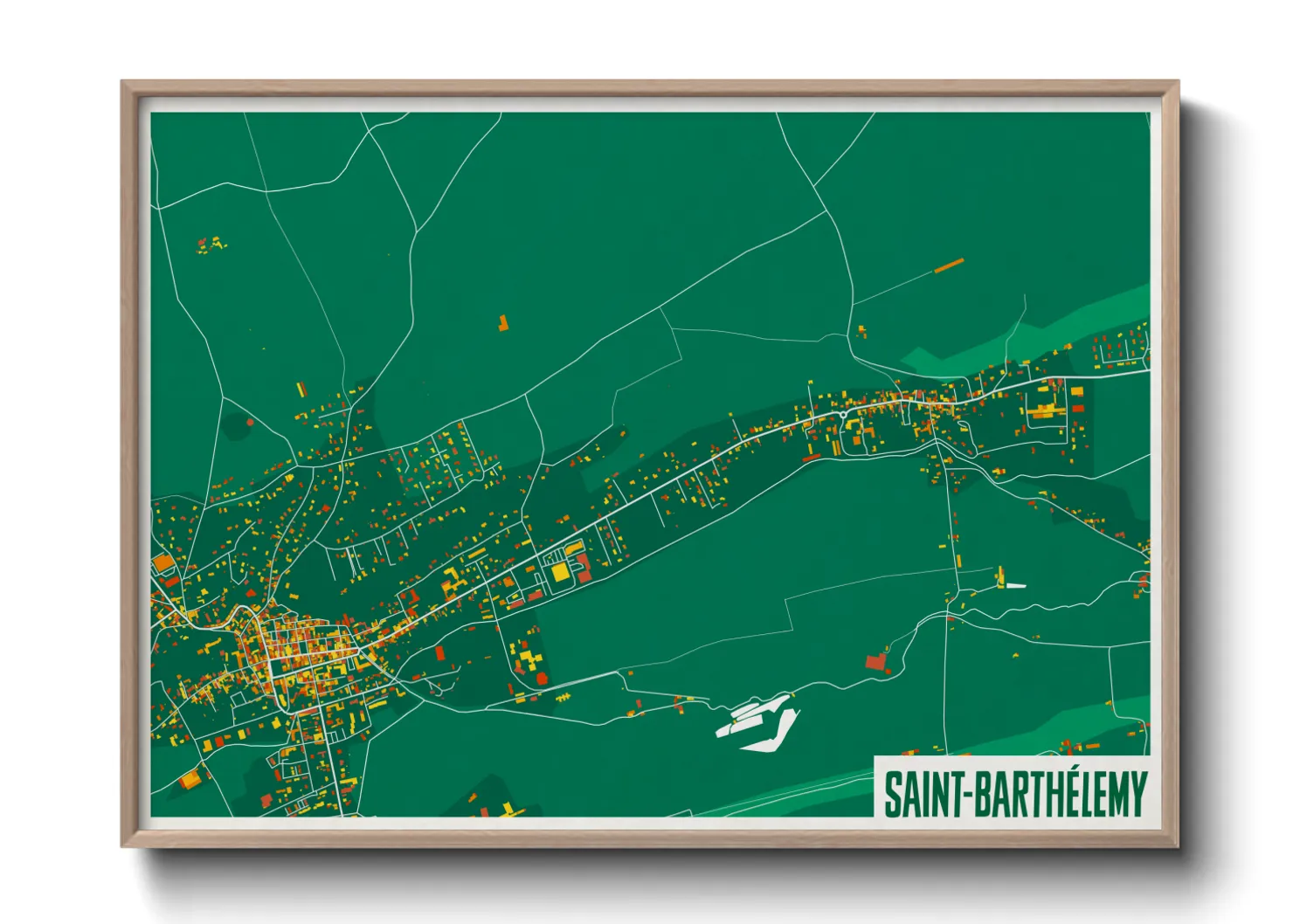 Une affiche de carte sur Saint-Barthélemy