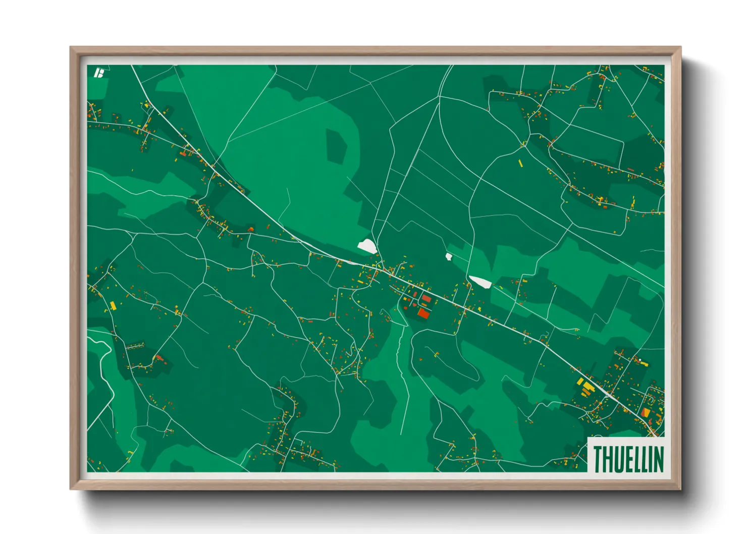 Une affiche de carte sur Thuellin