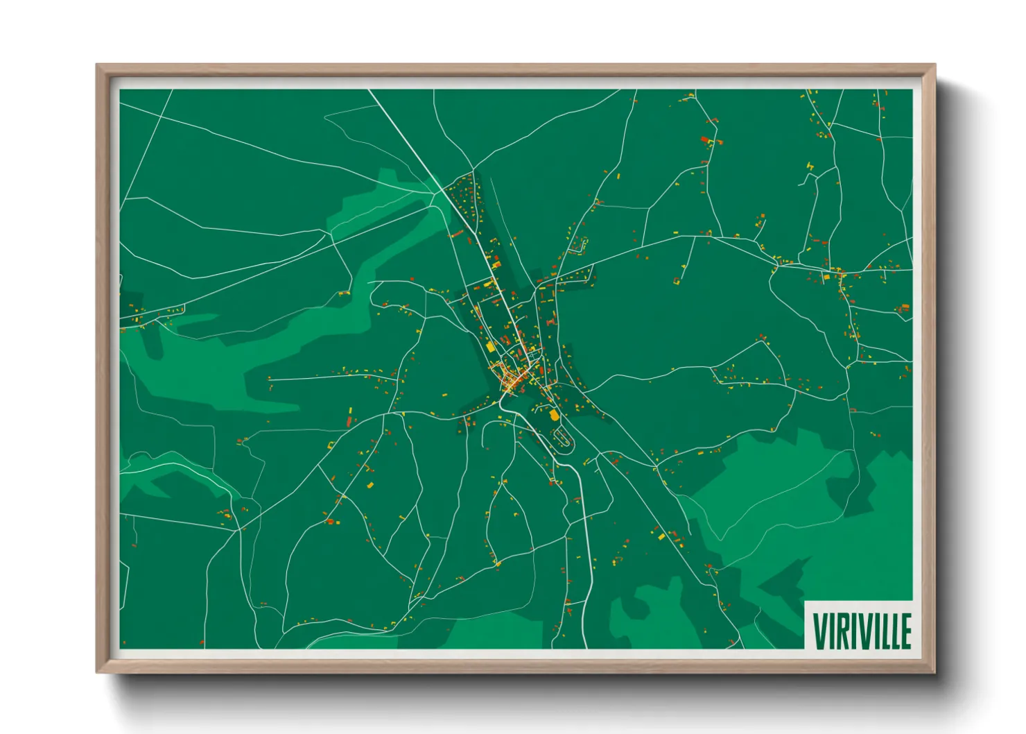 Une affiche de carte sur Viriville