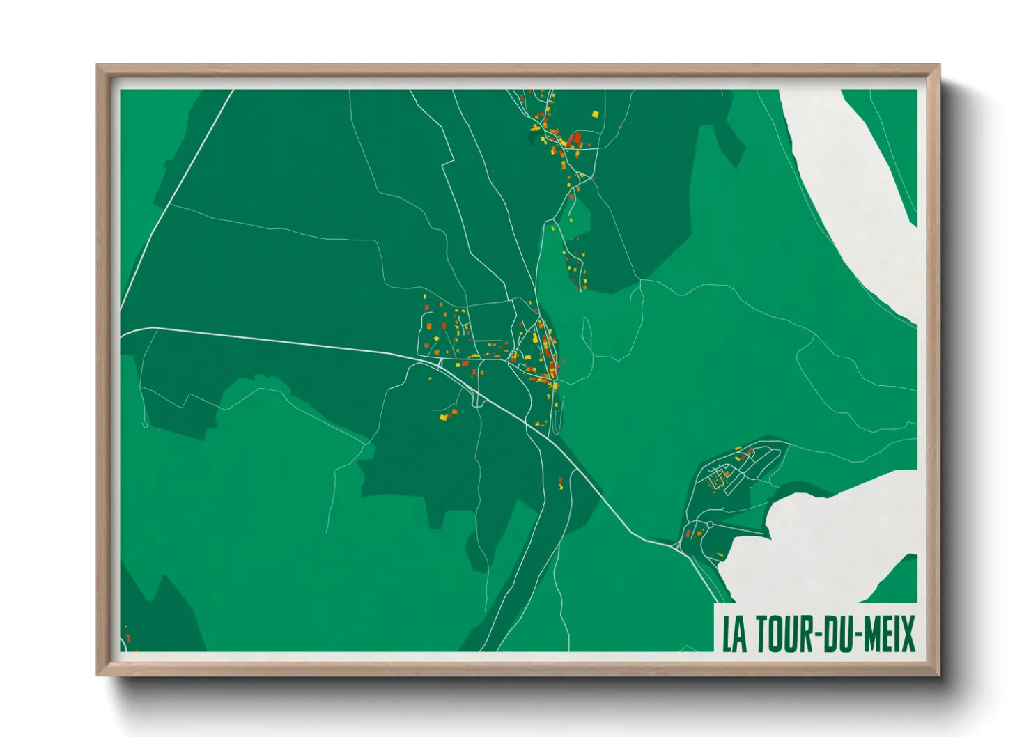 Une affiche de carte sur La Tour-du-Meix