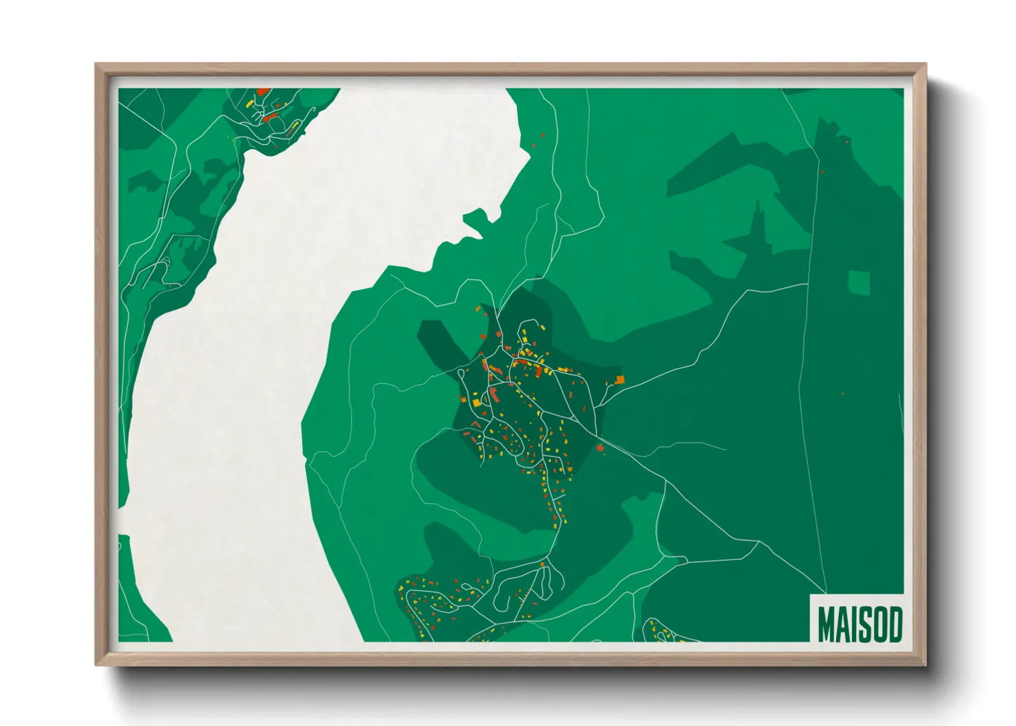 Une affiche de carte sur Maisod