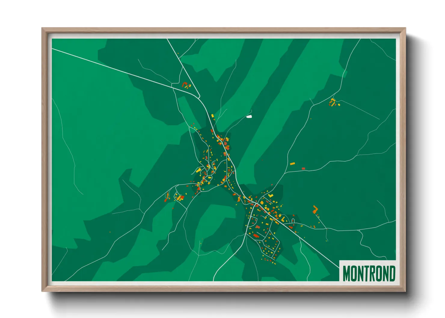 Une affiche de carte sur Montrond