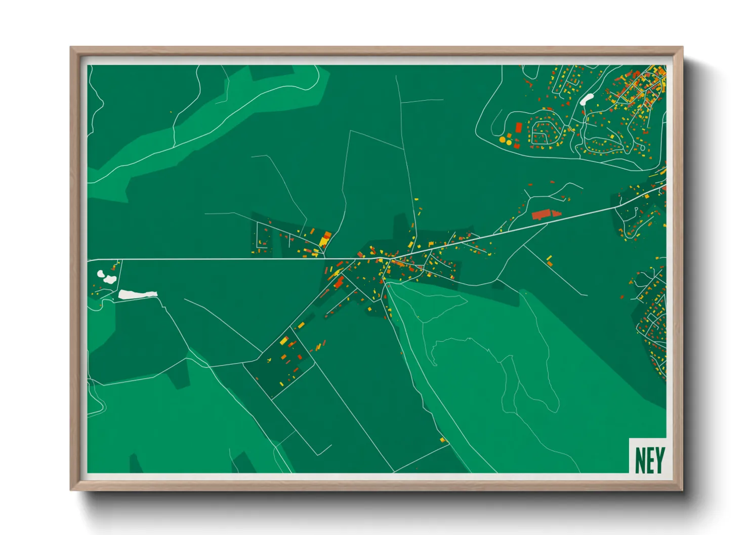 Une affiche de carte sur Ney