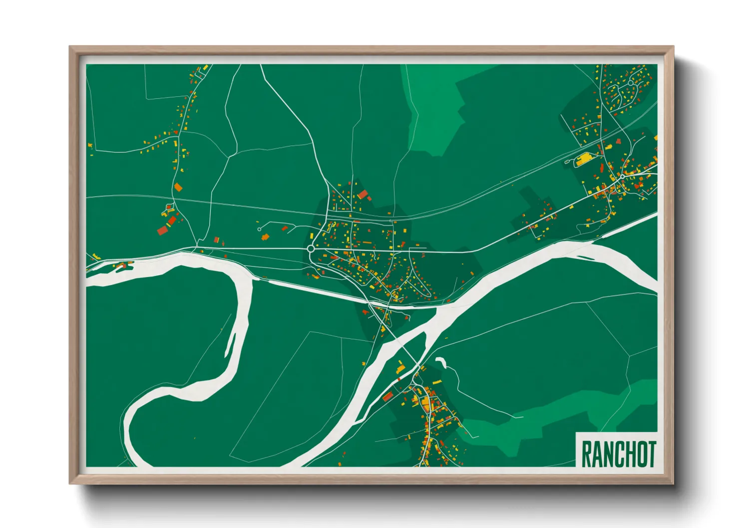 Une affiche de carte sur Ranchot