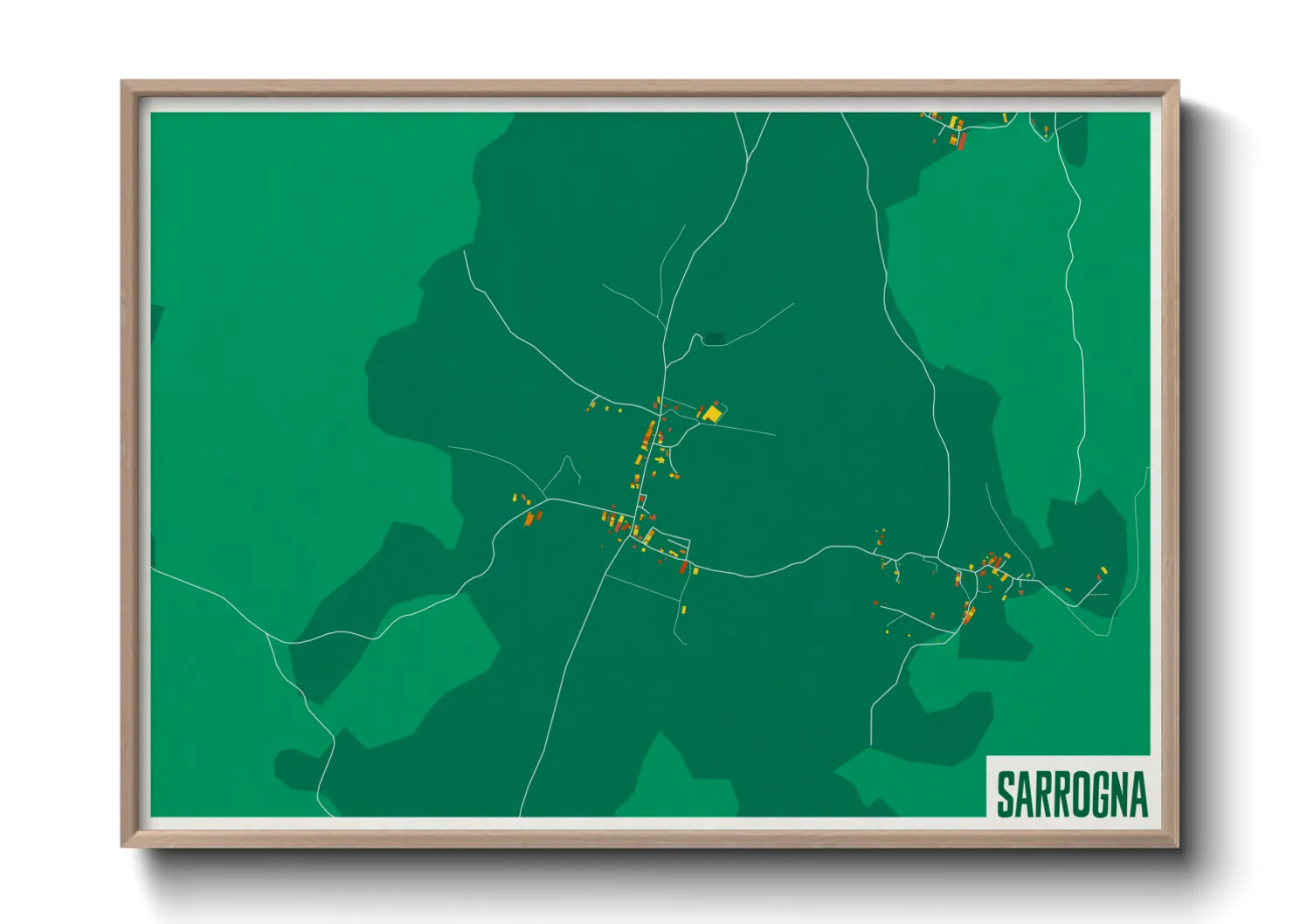 Une affiche de carte sur Sarrogna