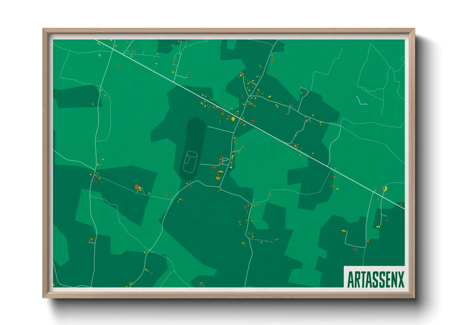 Une affiche de carte sur Artassenx
