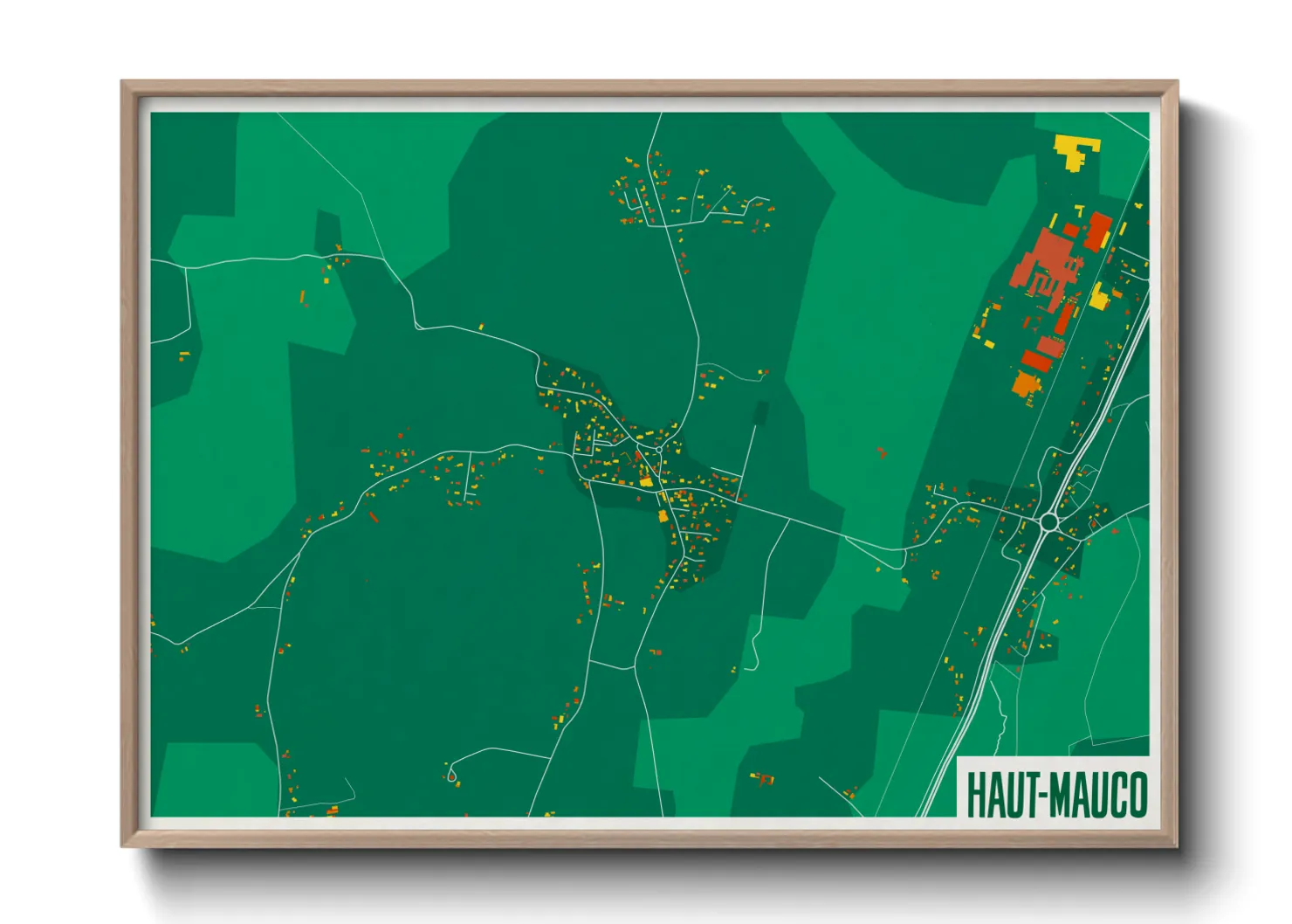 Une affiche de carte sur Haut-Mauco
