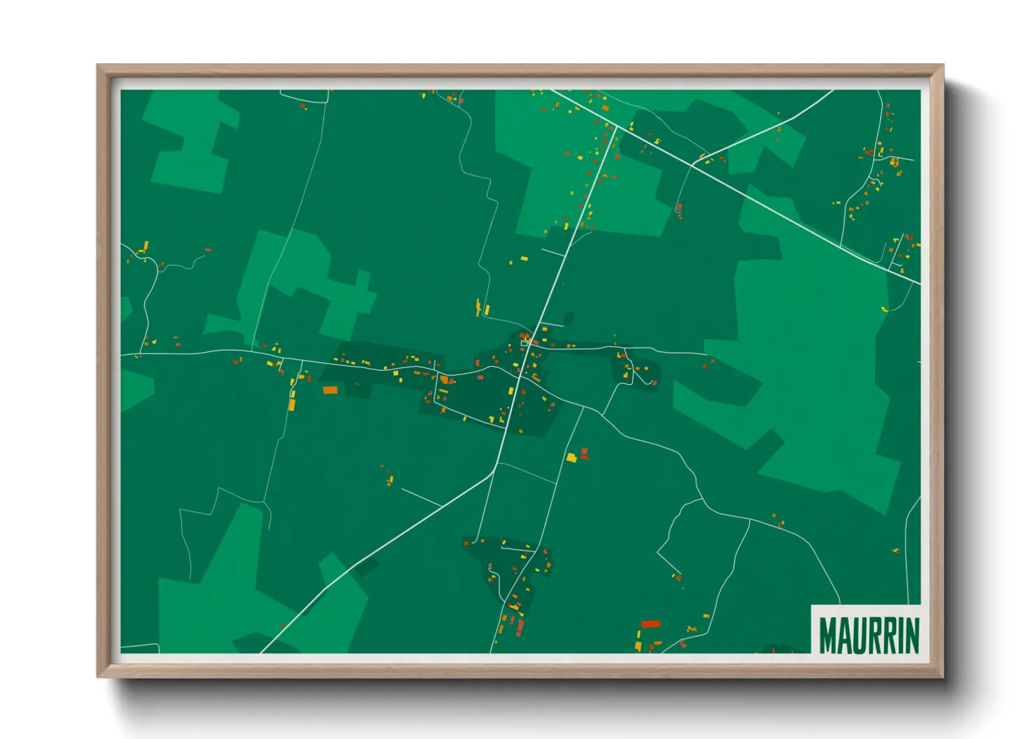 Une affiche de carte sur Maurrin