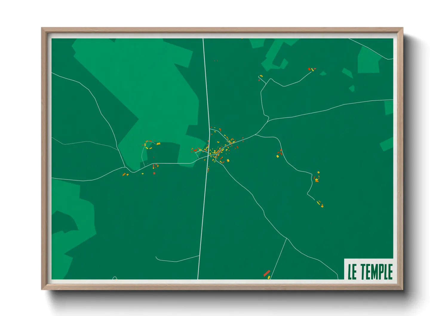 Une affiche de carte sur Le Temple