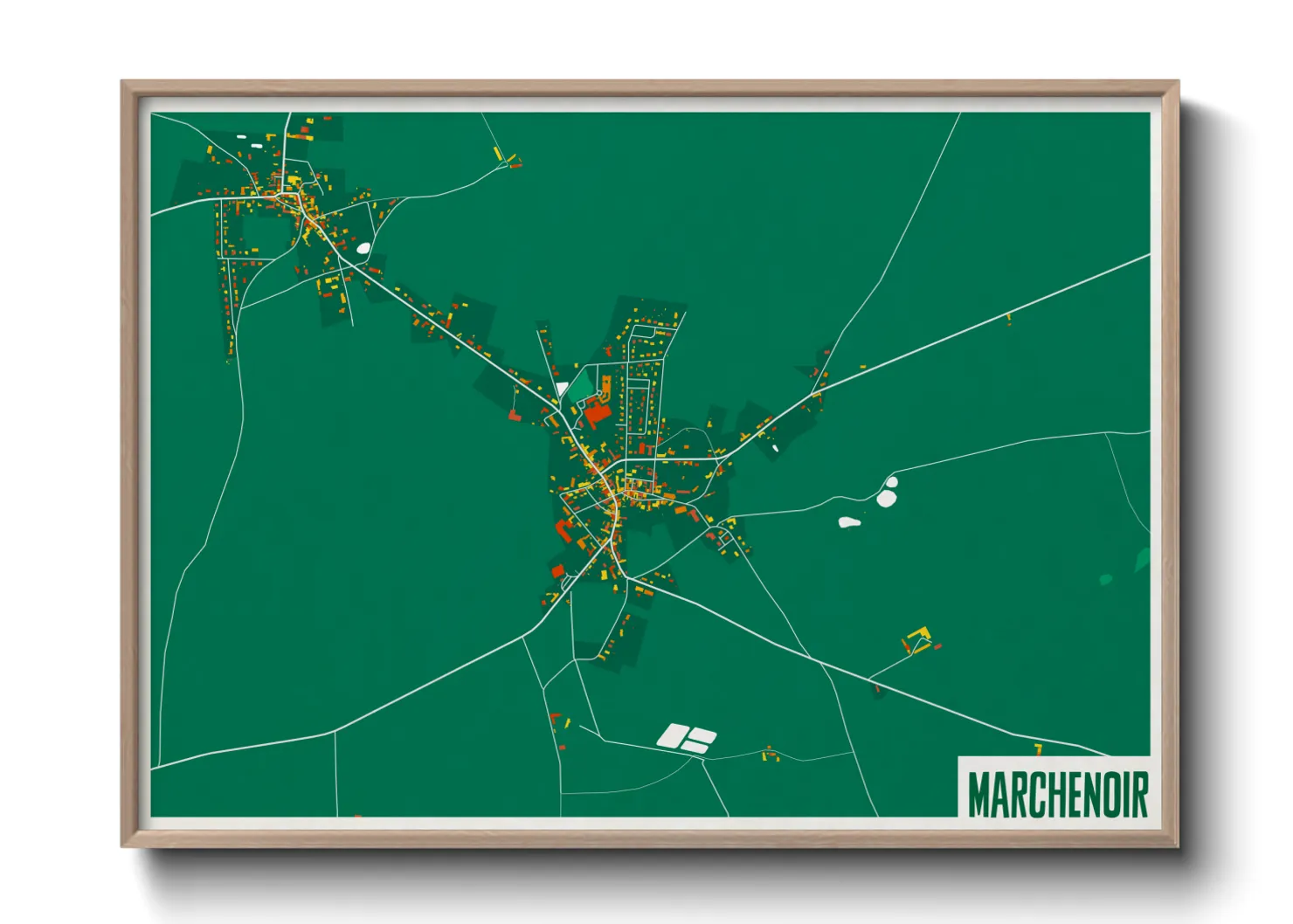Une affiche de carte sur Marchenoir