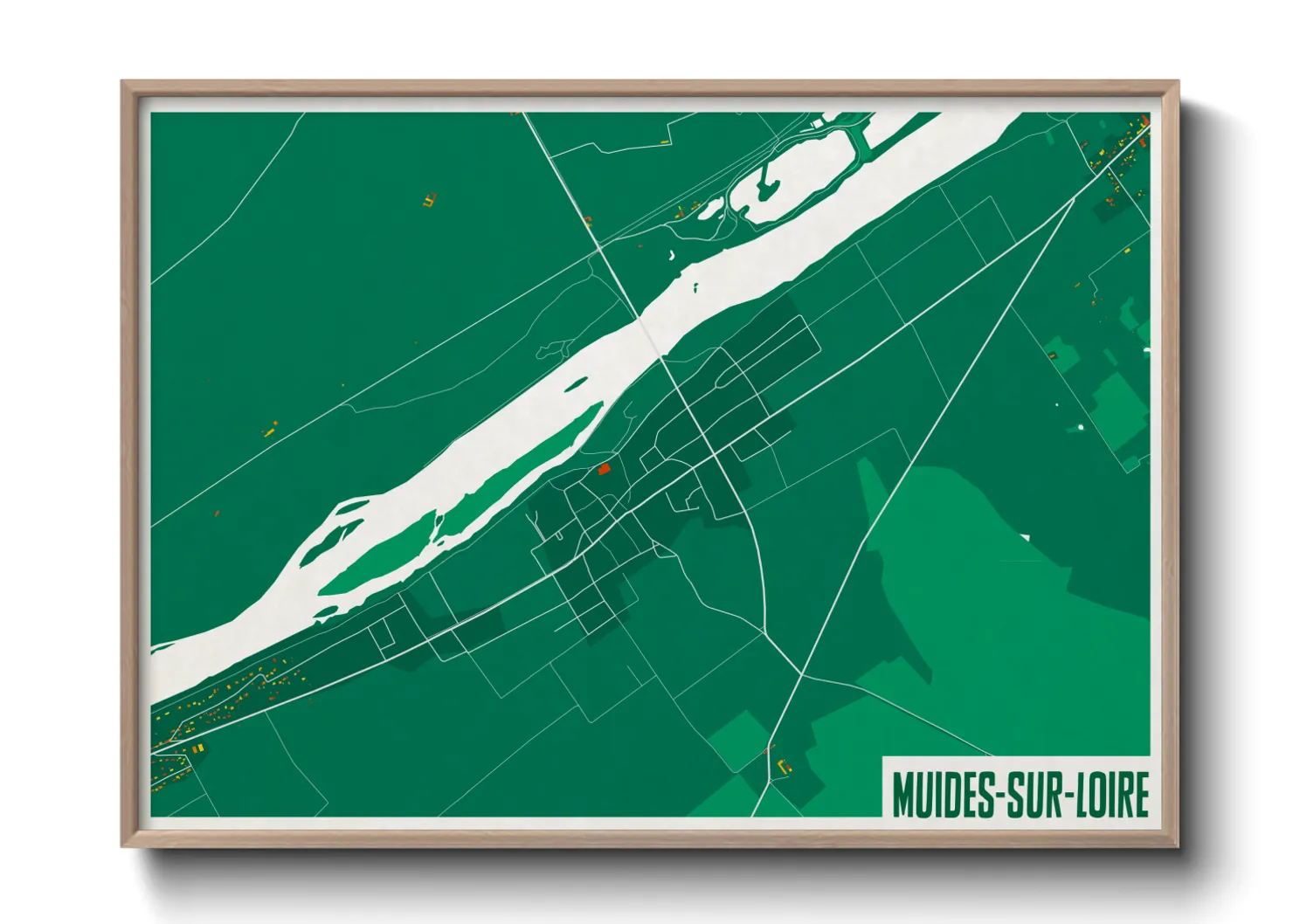 Une affiche de carte sur Muides-sur-Loire
