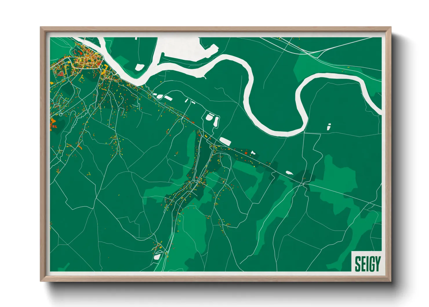 Une affiche de carte sur Seigy