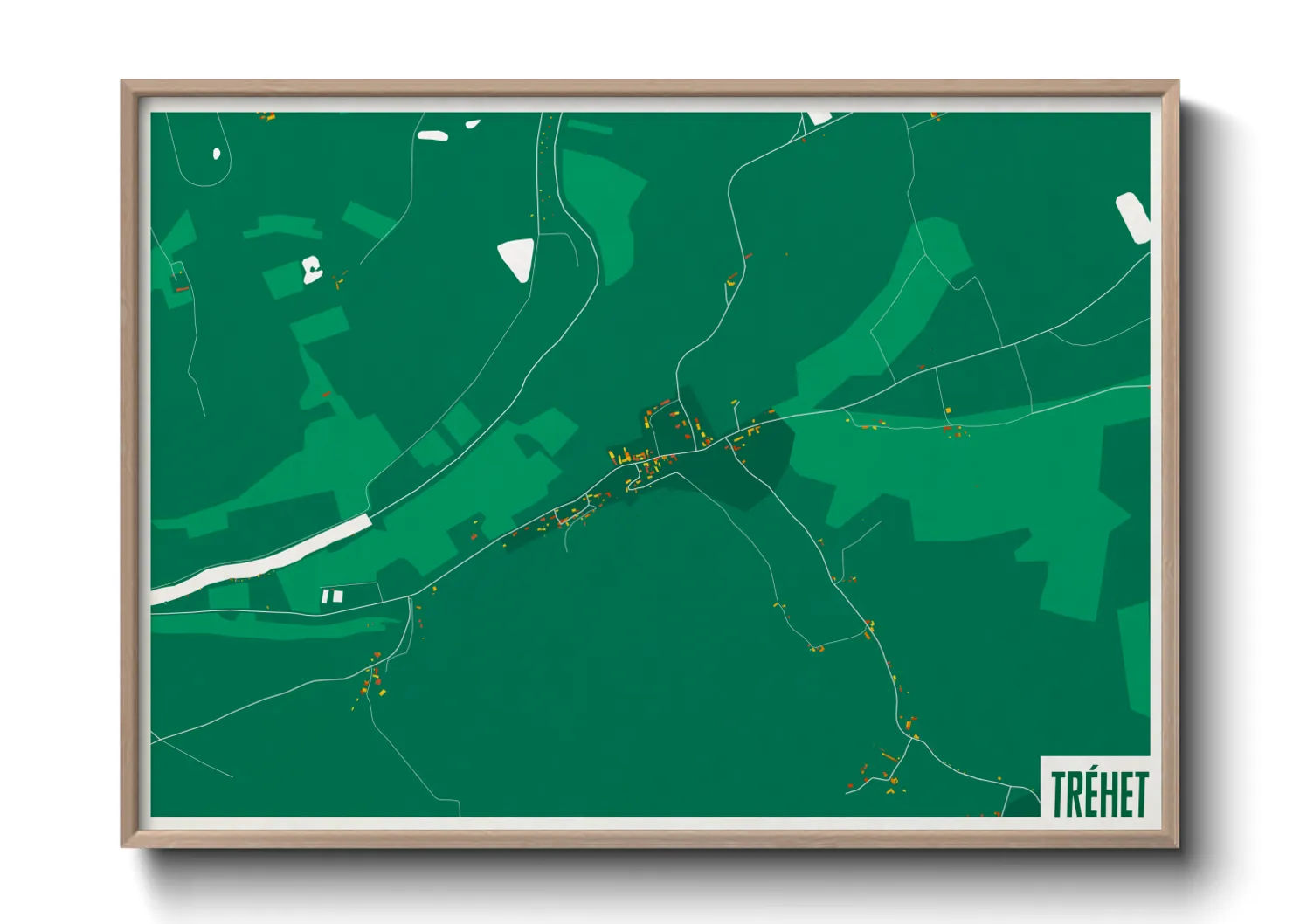 Une affiche de carte sur Tréhet