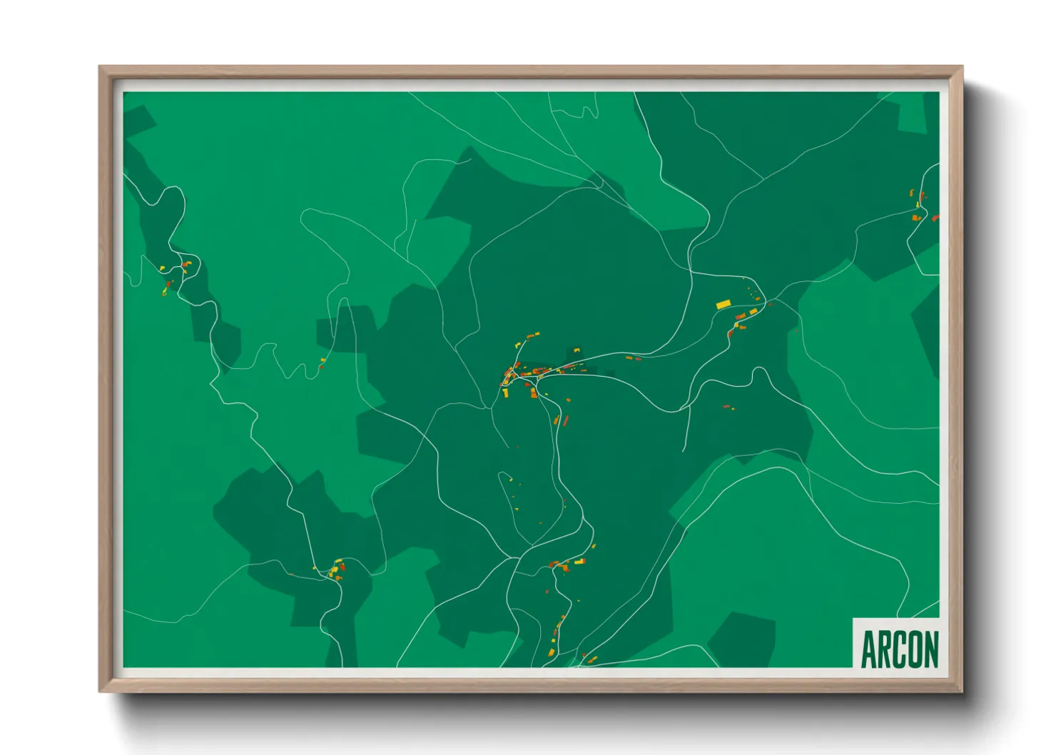 Une affiche de carte sur Arcon