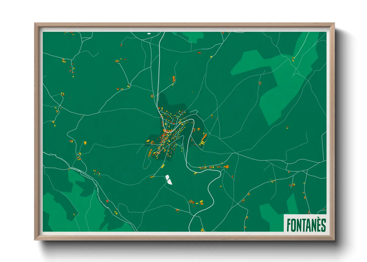 Une affiche de carte sur Fontanès