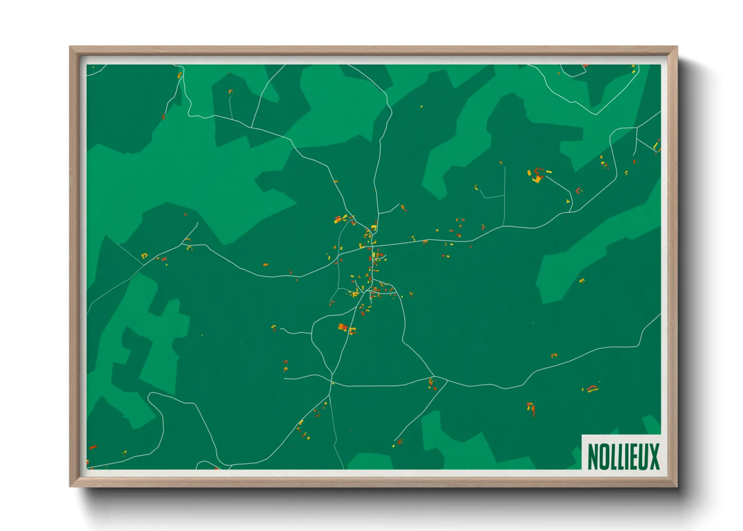 Une affiche de carte sur Nollieux
