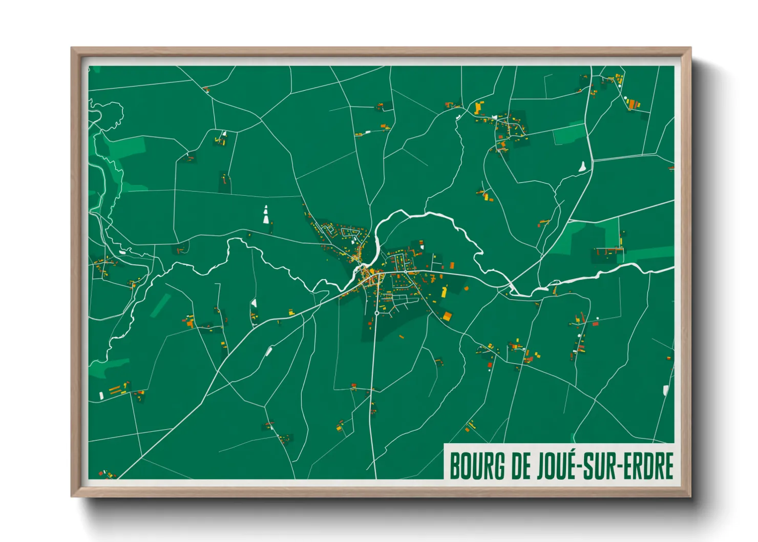 Une affiche de carte sur Bourg de Joué-sur-Erdre