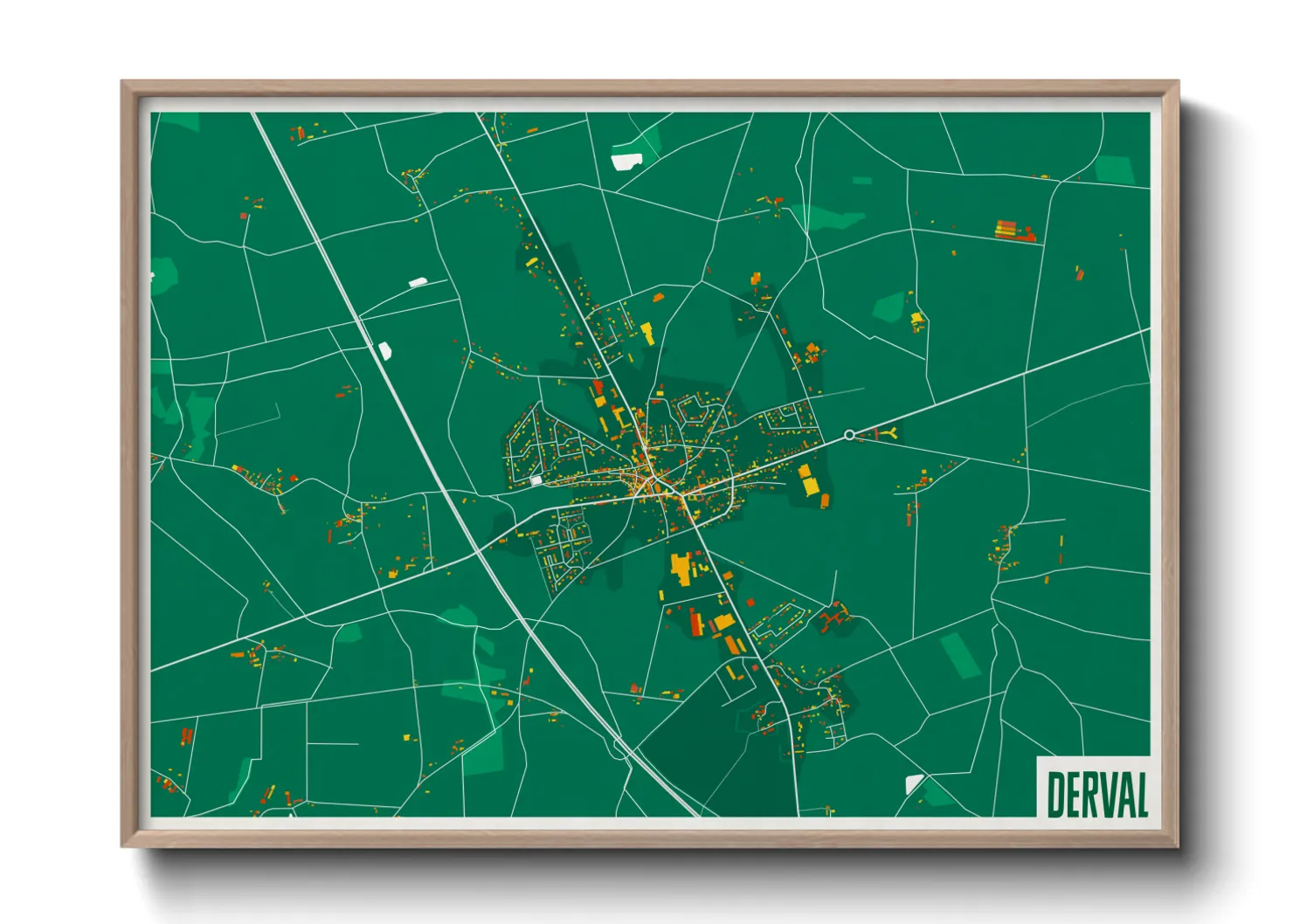 Une affiche de carte sur Derval
