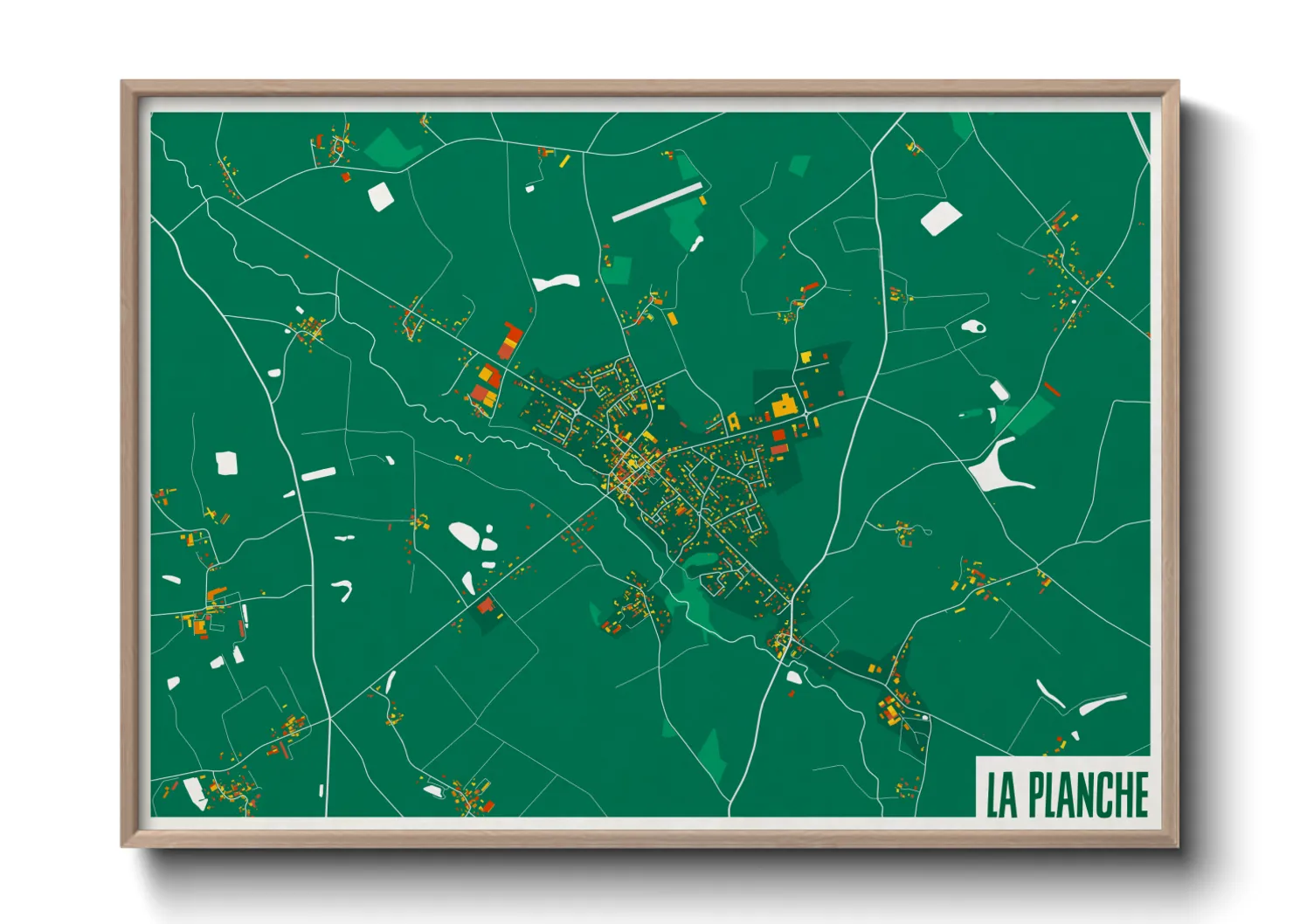 Une affiche de carte sur La Planche