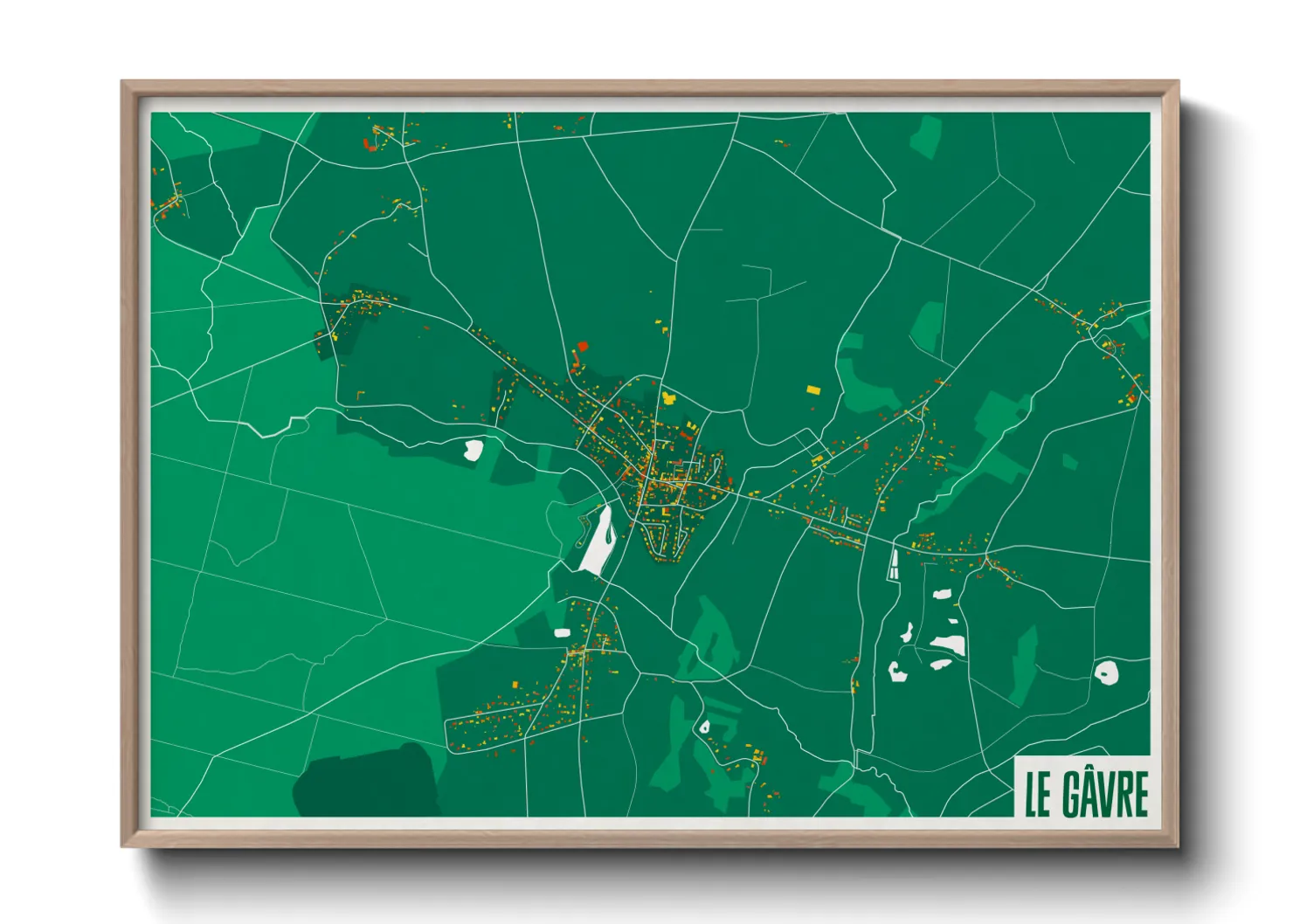 Une affiche de carte sur Le Gâvre