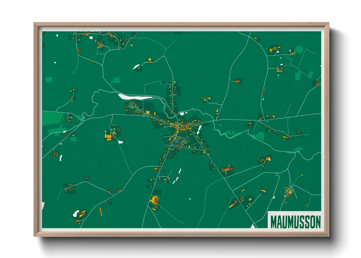 Une affiche de carte sur Maumusson