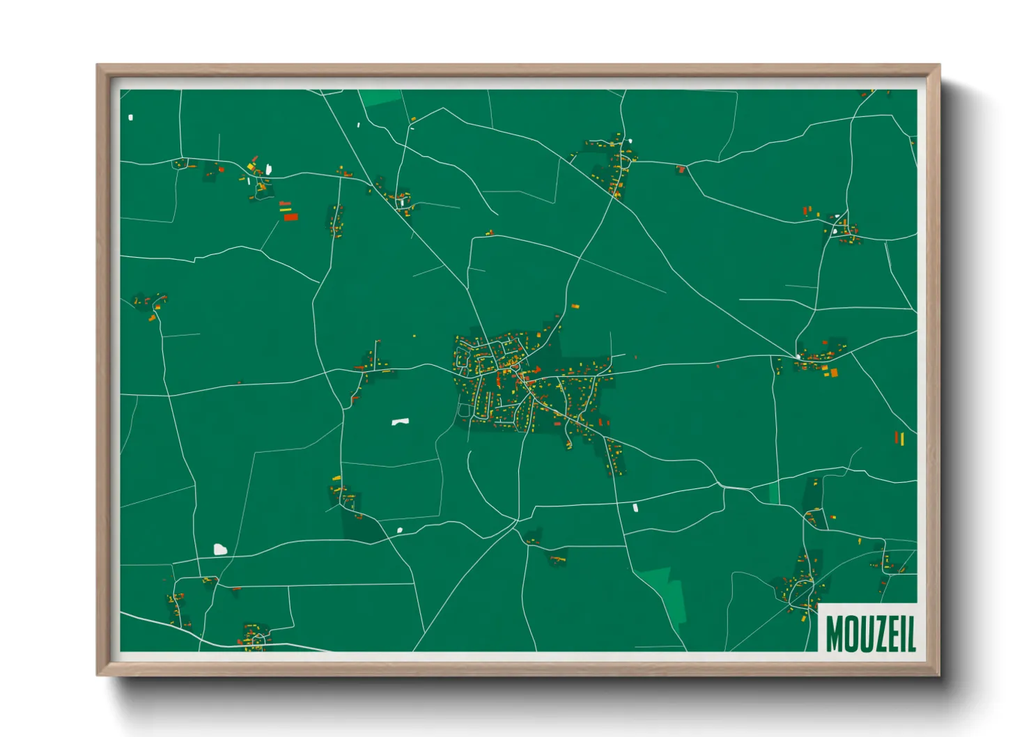 Une affiche de carte sur Mouzeil