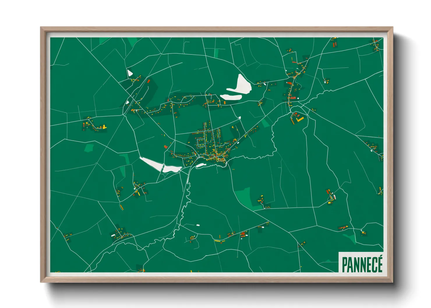 Une affiche de carte sur Pannecé