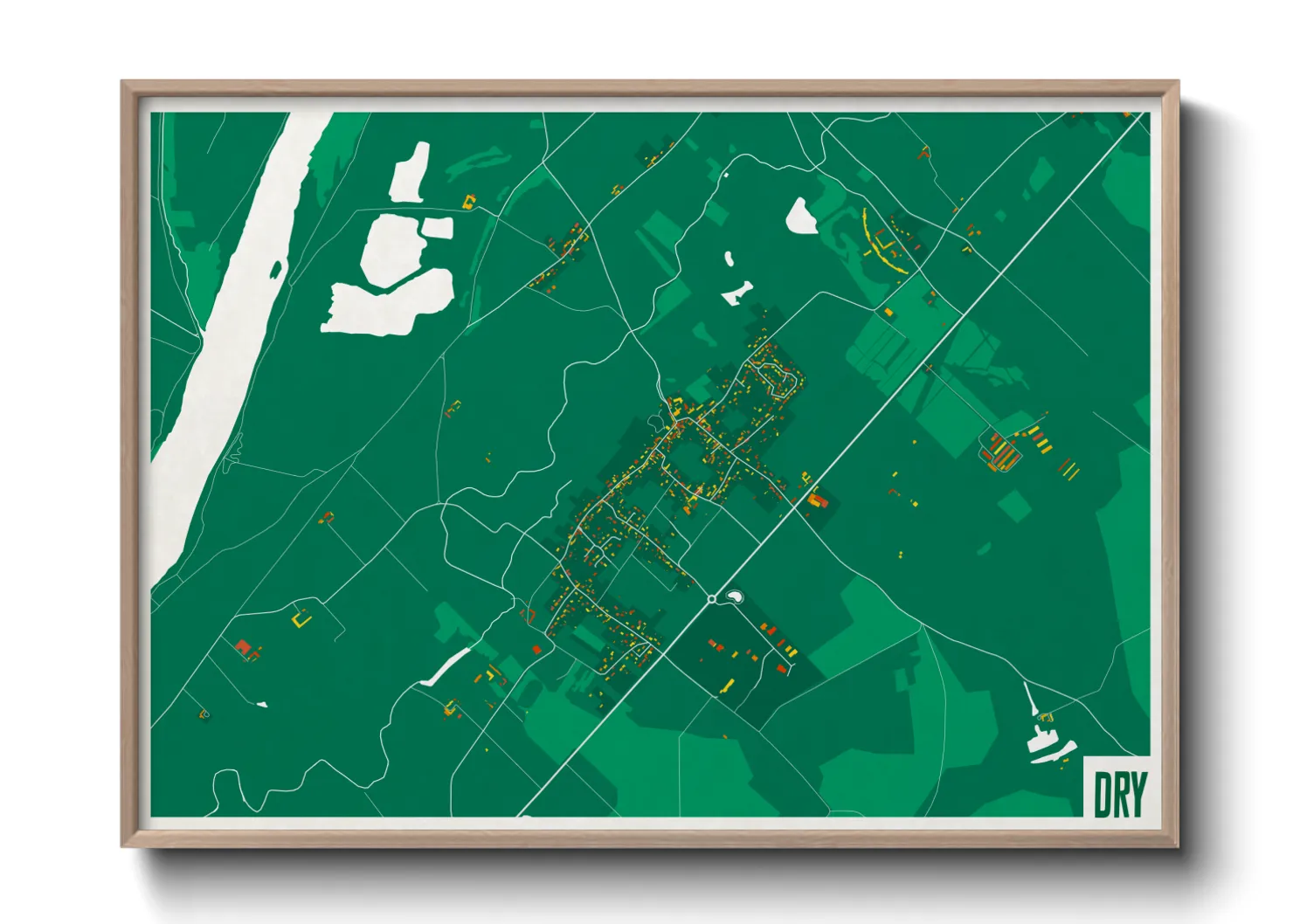 Une affiche de carte sur Dry