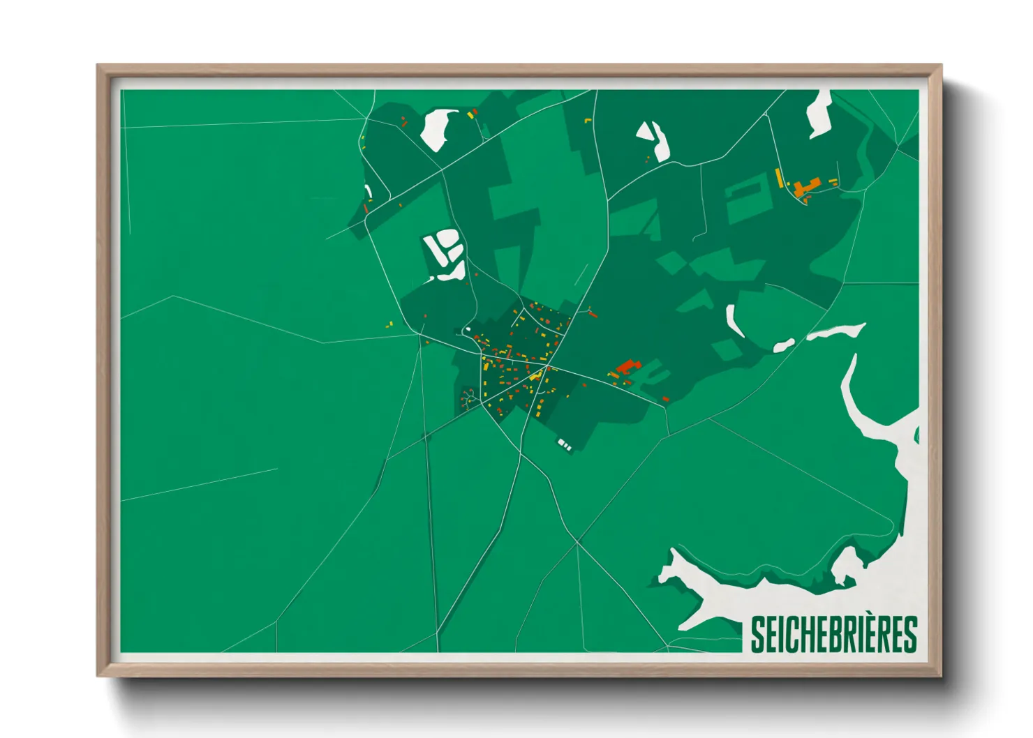 Une affiche de carte sur Seichebrières