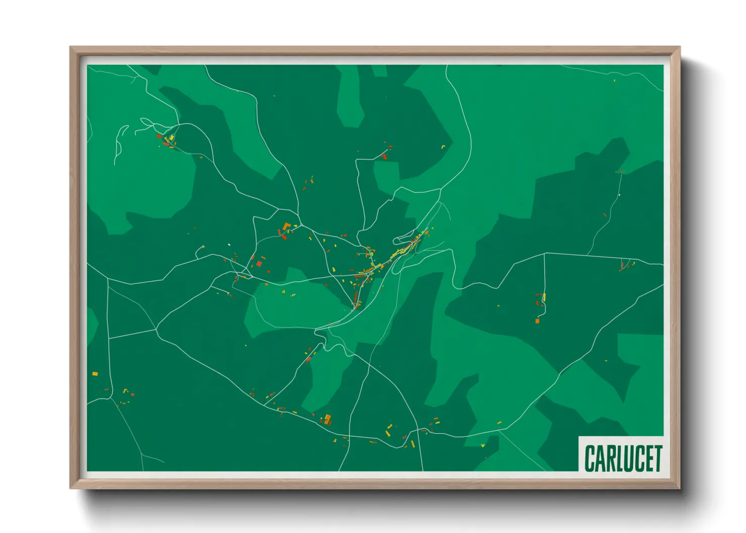 Une affiche de carte sur Carlucet