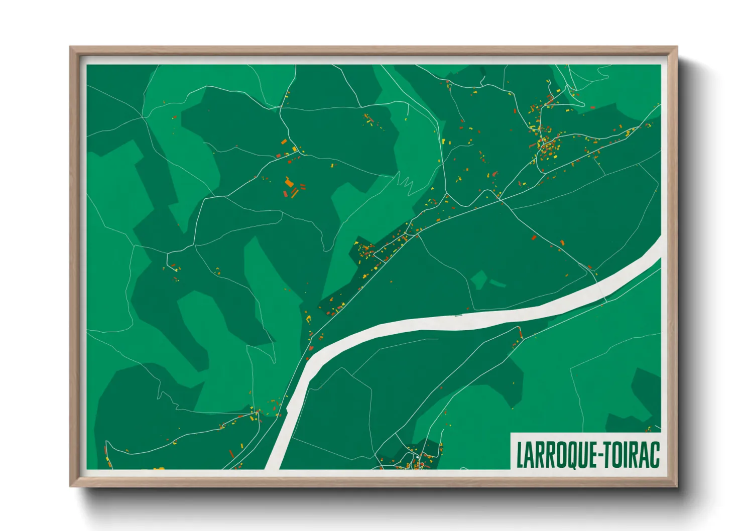 Une affiche de carte sur Larroque-Toirac