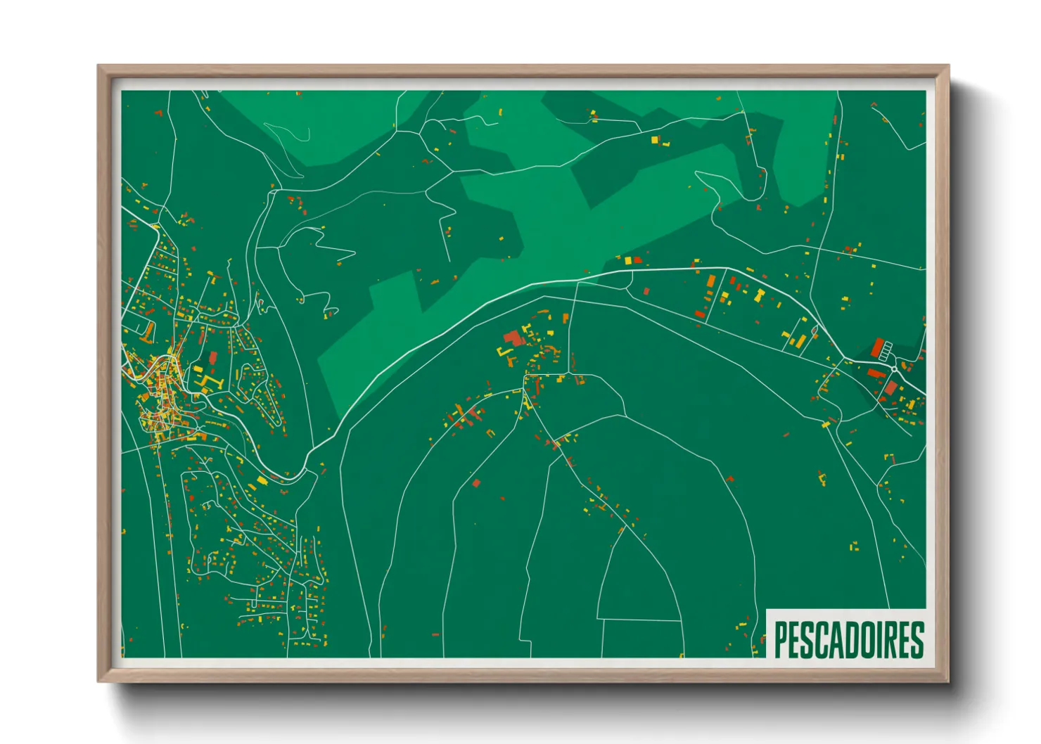 Une affiche de carte sur Pescadoires