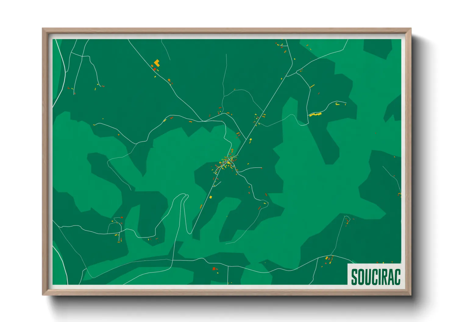 Une affiche de carte sur Soucirac