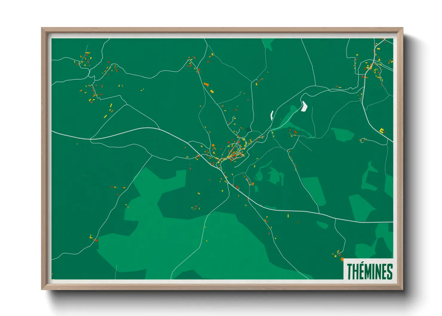 Une affiche de carte sur Thémines