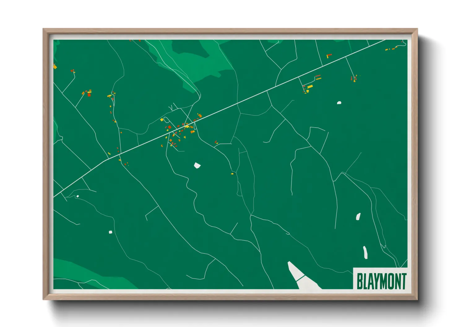 Une affiche de carte sur Blaymont