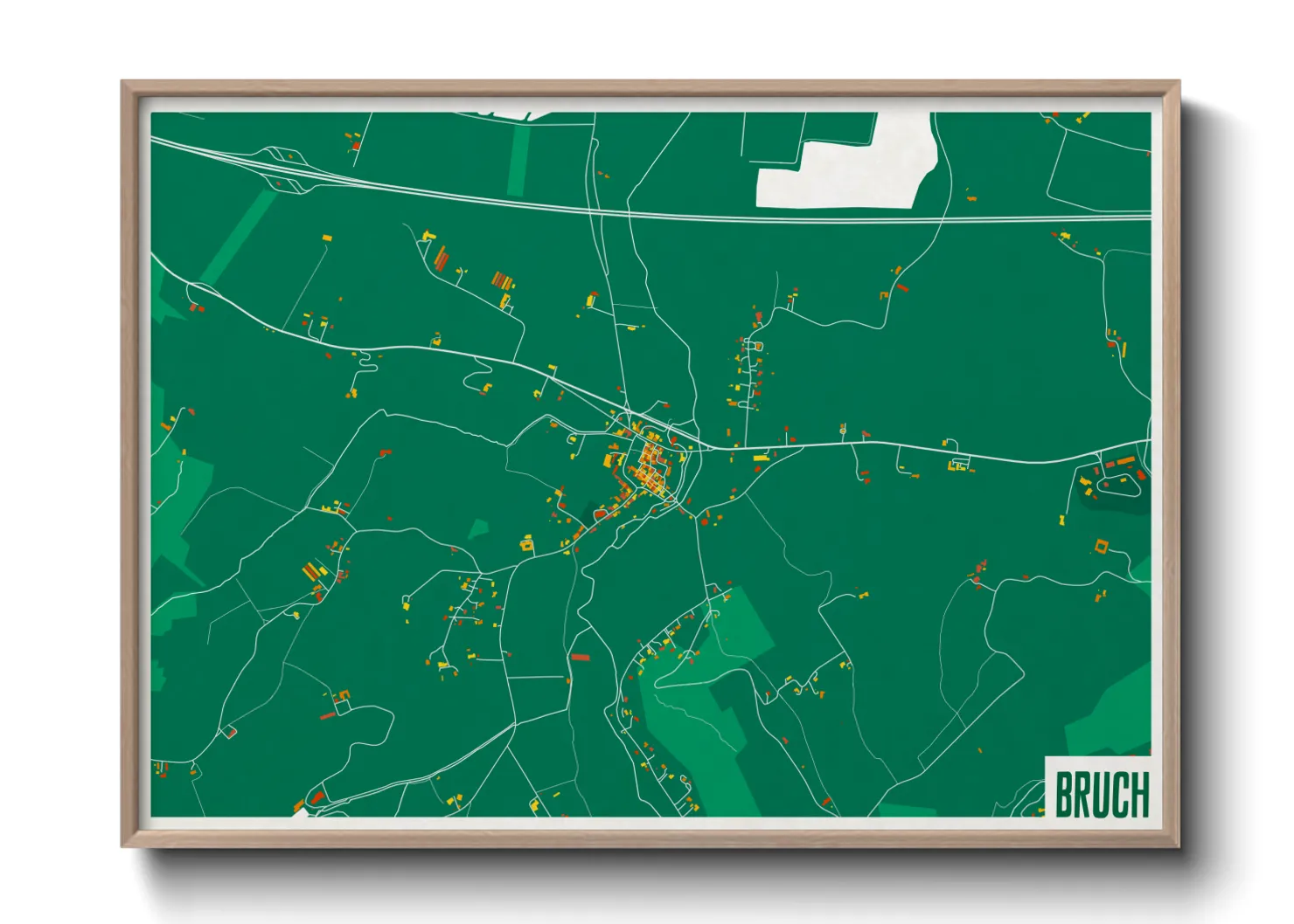 Une affiche de carte sur Bruch