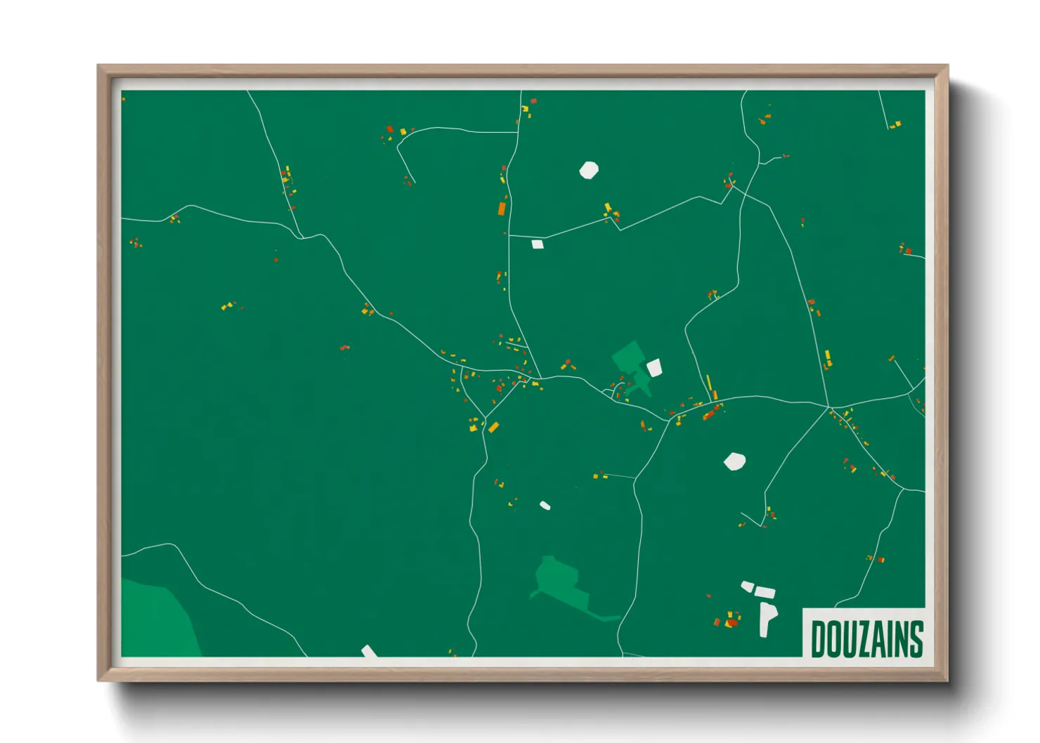 Une affiche de carte sur Douzains