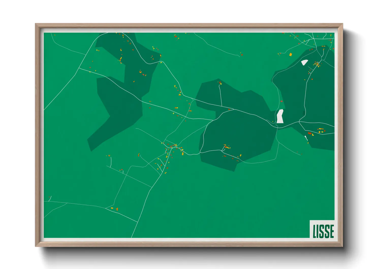 Une affiche de carte sur Lisse