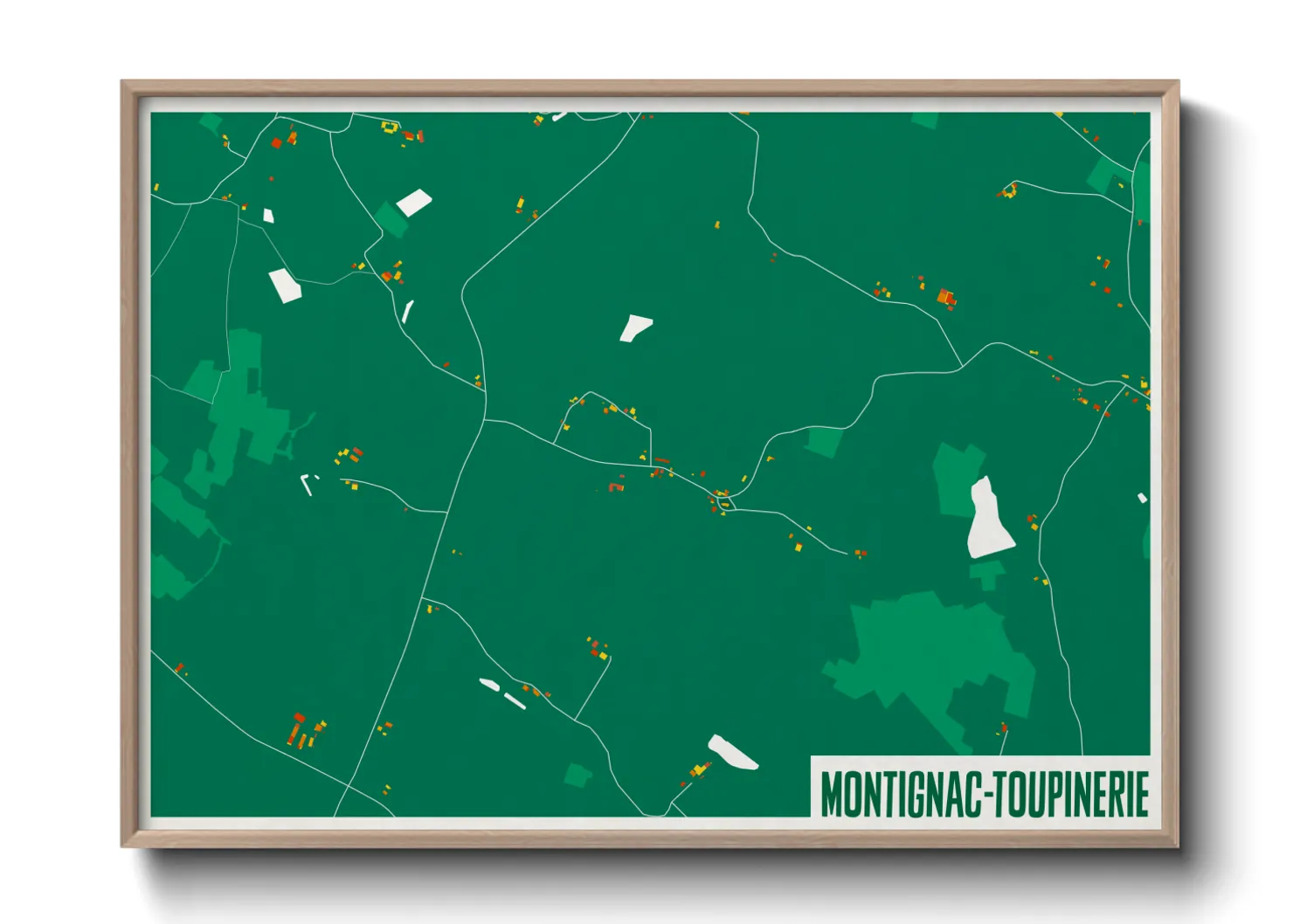 Une affiche de carte sur Montignac-Toupinerie