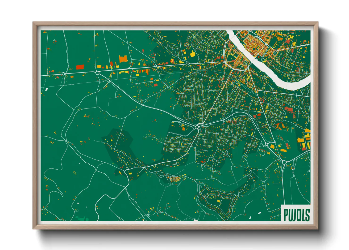 Une affiche de carte sur Pujols