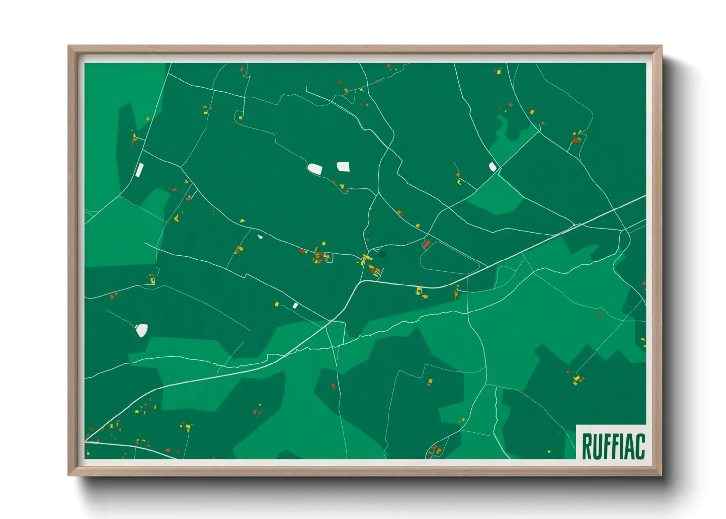 Une affiche de carte sur Ruffiac