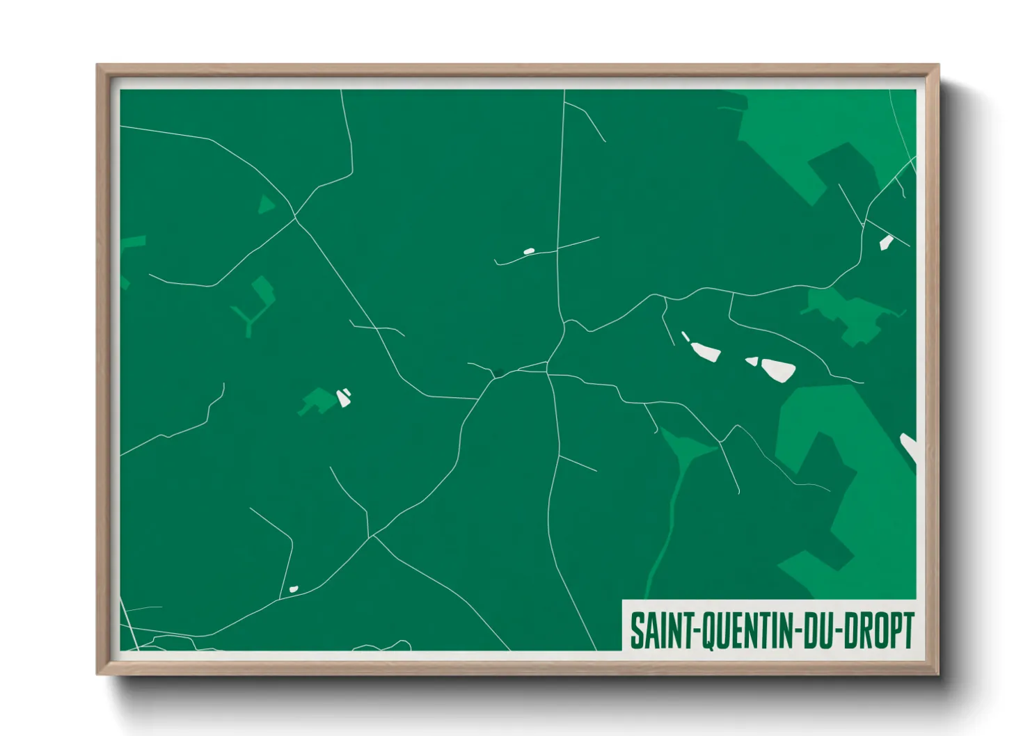 Une affiche de carte sur Saint-Quentin-du-Dropt