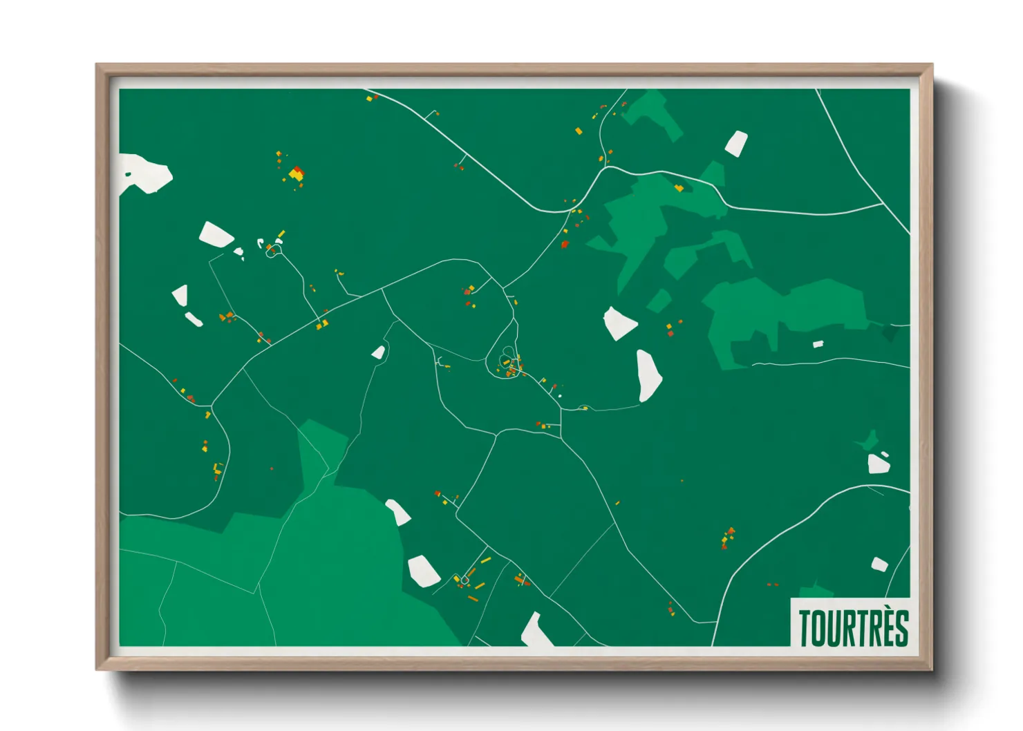 Une affiche de carte sur Tourtrès