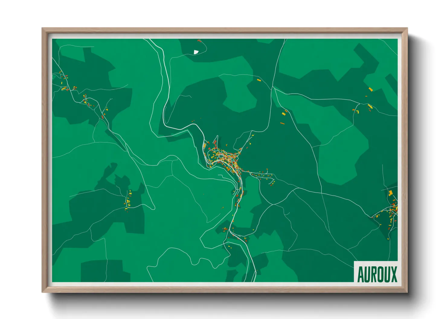 Une affiche de carte sur Auroux