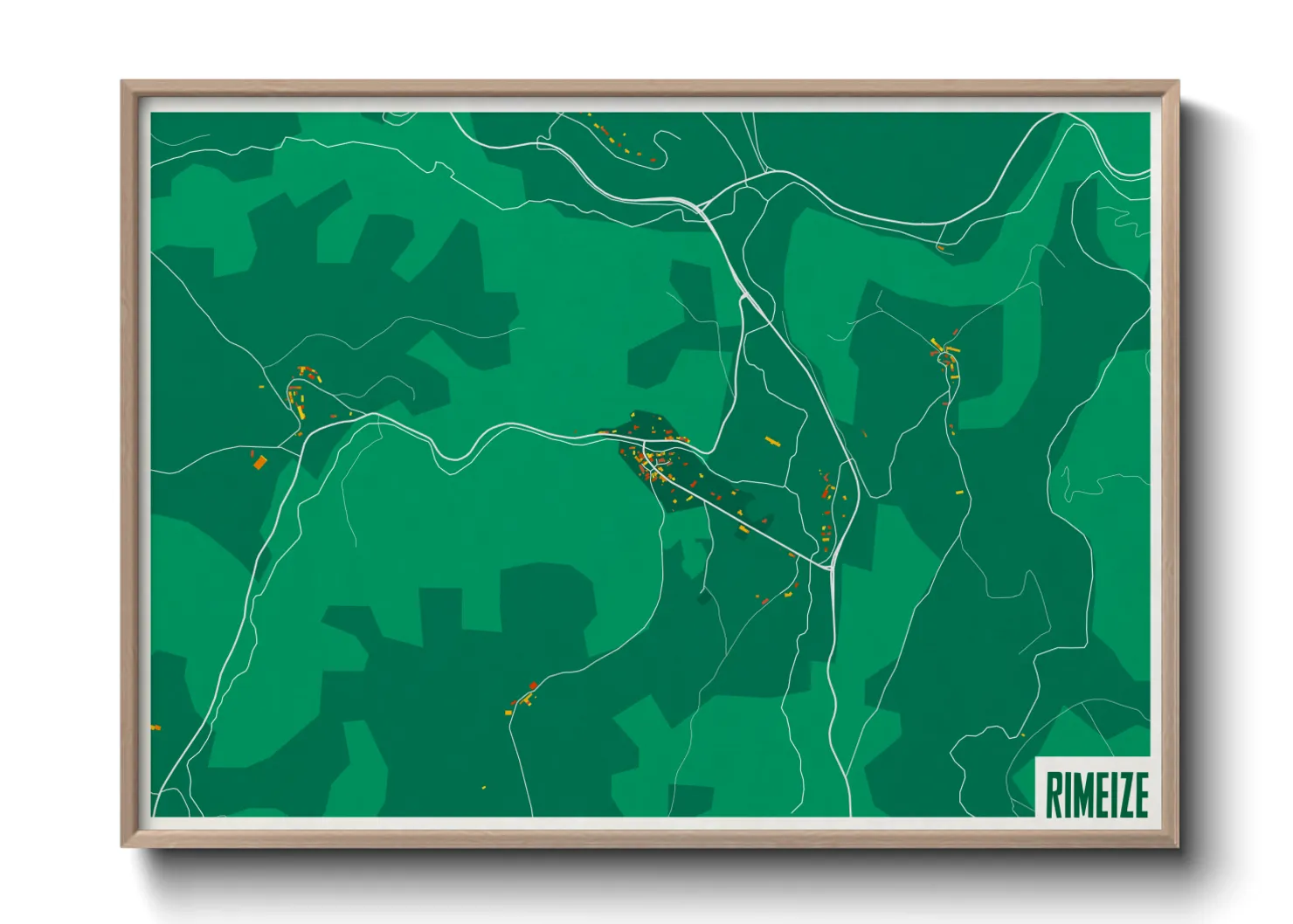Une affiche de carte sur Rimeize