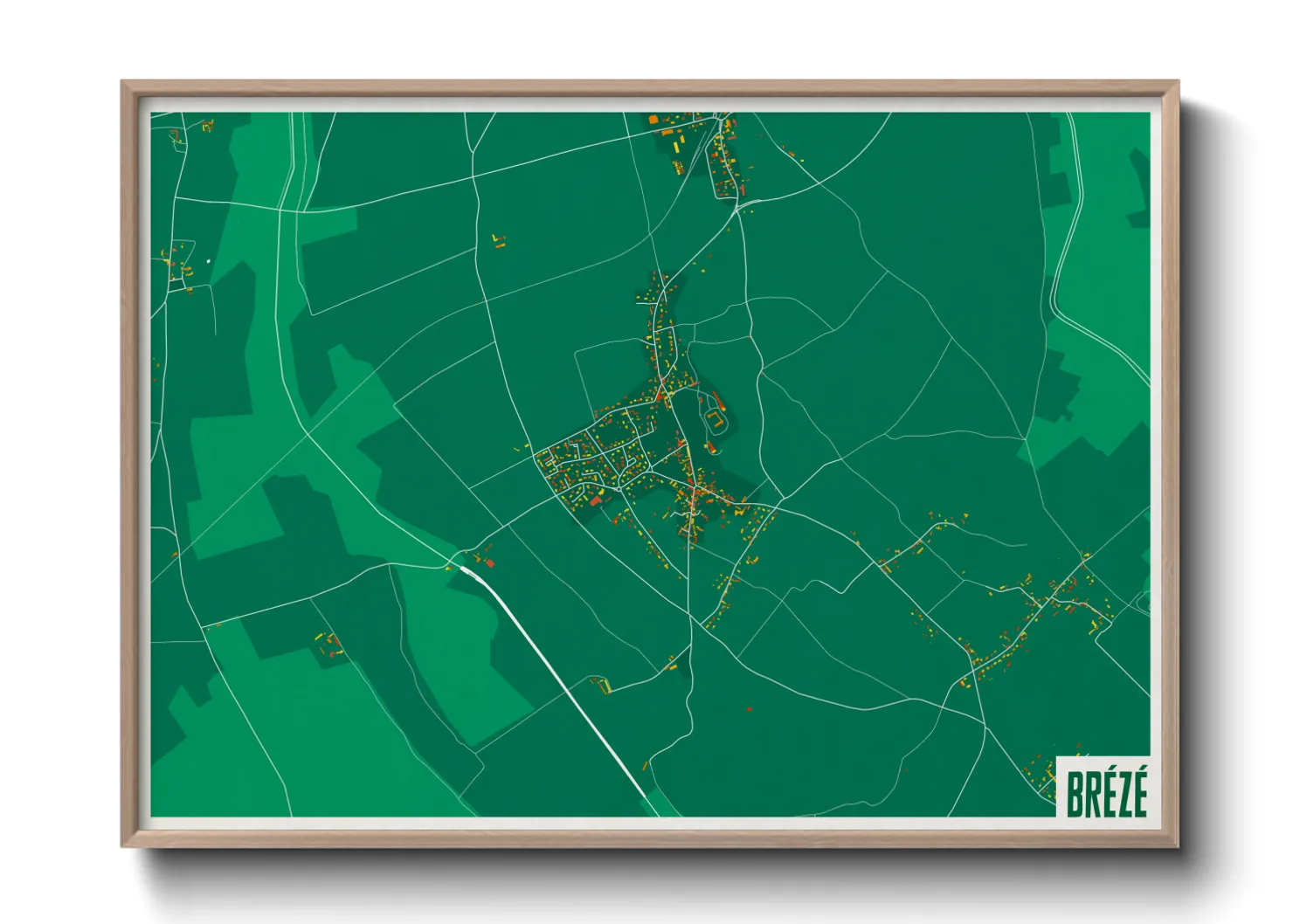 Une affiche de carte sur Brézé