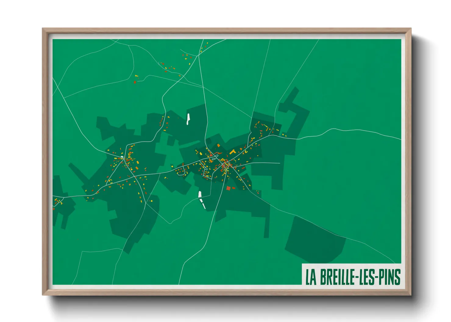 Une affiche de carte sur La Breille-les-Pins