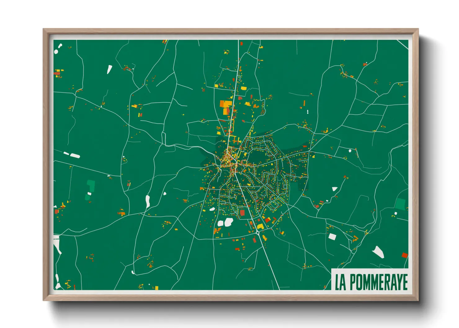 Une affiche de carte sur La Pommeraye